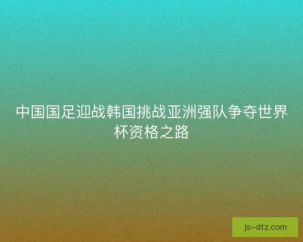 中国国足迎战韩国挑战亚洲强队争夺世界杯资格之路